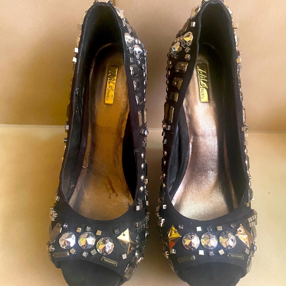 Studded Wedge Heels